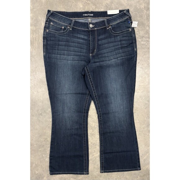 NWT Maurices Women's Denim Flex Mid Rise Boot Cut Jeans Blue Size 20W Short - Picture 1 of 8